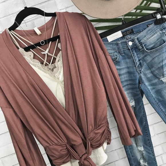 LAST 1! * Lace-Trim Camisole w/ wrap front - Picture 8 of 8